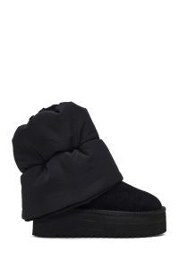 بوت تدی جیر زنانه مشکی زیره ضخیم دری‌مد