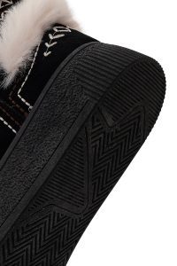 بوت تدی جیر زنانه مشکی لژدار دری مد