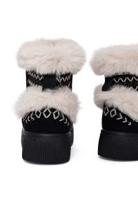 بوت تدی جیر زنانه مشکی لژدار دری مد