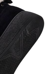 بوت تدی جیر زنانه مشکی منگوله‌دار لژدار دری مد