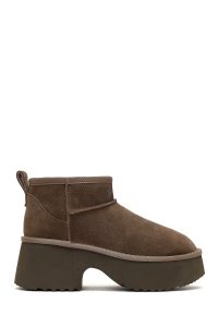 بوت تدی جیر زنانه ویزون زیره ضخیم دری‌مد