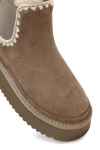 بوت تدی جیر زنانه ویزون زیره ضخیم طرح‌دار دری‌مد