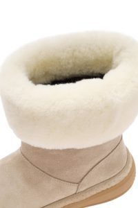 بوت جیر زنانه بژ زیره ضخیم خزدار دری‌مد