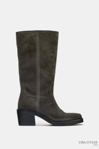 بوت زنانه جیر اسپلیت دوخت کنتراست زارا – ZARA