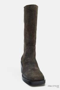 بوت زنانه جیر اسپلیت دوخت کنتراست زارا – ZARA