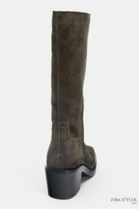 بوت زنانه جیر اسپلیت دوخت کنتراست زارا – ZARA