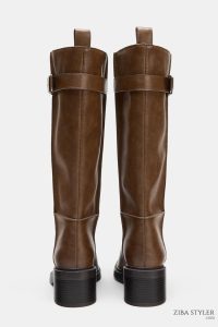 بوت زنانه ساق‌بلند دوخت‌دار زارا – ZARA