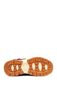 بوت زنانه قهوه‌ای بندی زیره ضخیم ضدآب دری‌مد