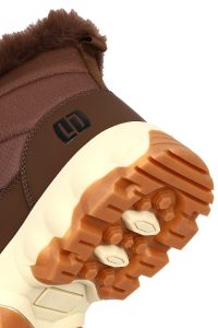 بوت زنانه قهوه‌ای بندی زیره ضخیم ضدآب دری‌مد