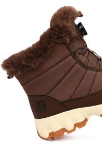 بوت زنانه قهوه‌ای بندی زیره ضخیم ضدآب دری‌مد