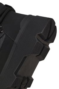 بوت زنانه مشکی بندی زیره ضخیم دری‌مد