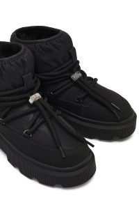 بوت زنانه مشکی بندی زیره ضخیم دری‌مد