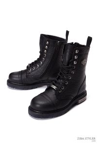 بوت زنانه مشکی هارلی دیویدسون کولمار زیپ دار