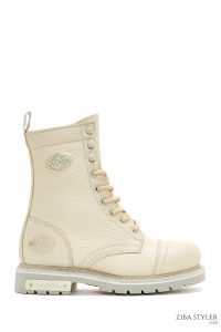 بوت زنانه هارلی دیویدسون کولمار زیپ دار بژ