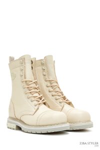 بوت زنانه هارلی دیویدسون کولمار زیپ دار بژ