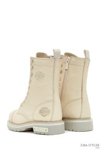 بوت زنانه هارلی دیویدسون کولمار زیپ دار بژ