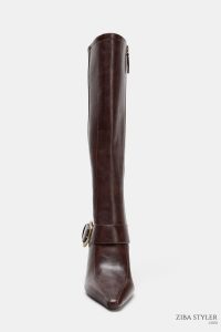 بوت زنانه پاشنه بلند سگک‌دار فلزی زارا – ZARA