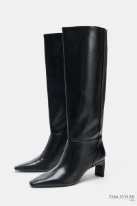 بوت زنانه پاشنه گربه‌ای زارا – ZARA