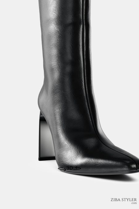 بوت زنانه پاشنه‌دار پنجه تیز زارا – ZARA