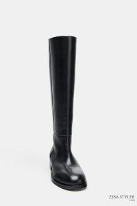 بوت زنانه چرم تخت زارا – ZARA