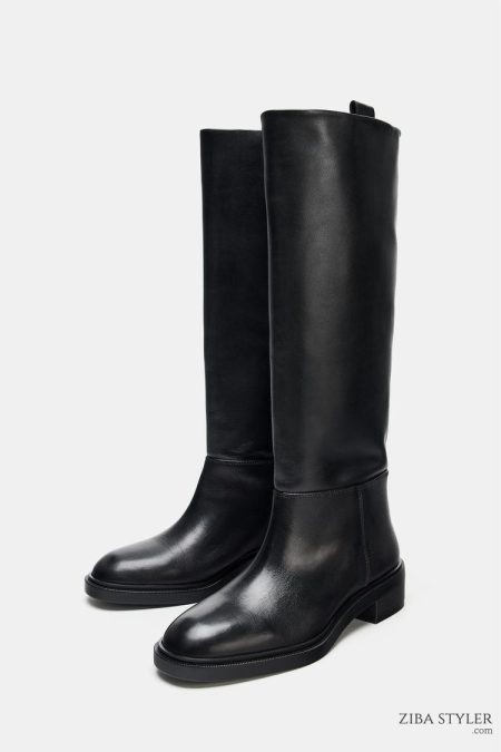 بوت زنانه چرم سواری زارا – ZARA
