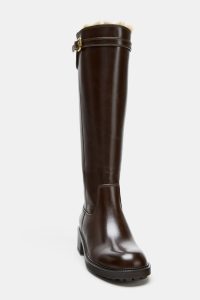 بوت زنانه چرم ضدآب سگک‌دار زارا – ZARA