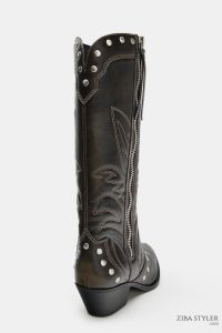 بوت زنانه کابویی میخ‌دار زارا – ZARA