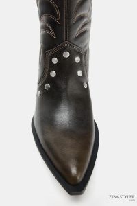 بوت زنانه کابویی میخ‌دار زارا – ZARA