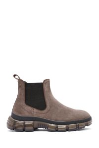 بوت مردانه چرم جیر بژ چلسی دری مد