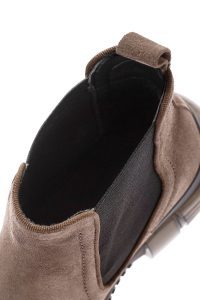 بوت مردانه چرم جیر بژ چلسی دری مد