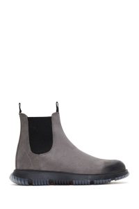 بوت مردانه چرم خاکستری Nubuck چلسی دری مد