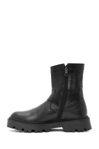 بوت مردانه چرم مشکی زیپ دار دری مد