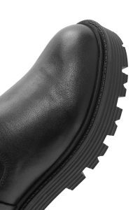 بوت مردانه چرم مشکی زیپ دار دری مد