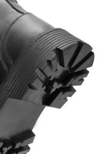 بوت مردانه چرم مشکی زیپ دار دری مد