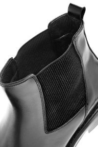 بوت مردانه چرم مشکی کژوال چلسی دری مد