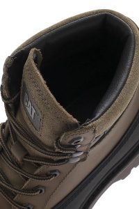 بوت مردانه چرمی سبز بندی کاترپیلار