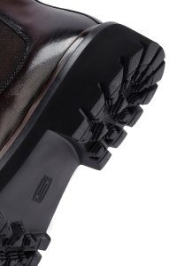 بوت مردانه چرمی قهوه‌ای چلسی دری مد