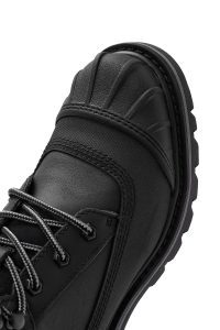 بوت مردانه چرمی مشکی بندی کاترپیلار