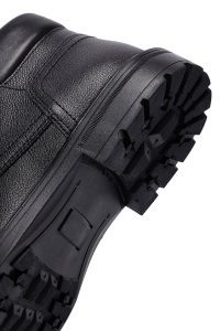 بوت مردانه چرمی مشکی زیپ‌دار دری مد