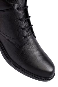 بوت مردانه چرمی مشکی زیپ‌دار دری مد