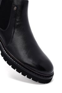 بوت مردانه چرمی مشکی چلسی دری مد