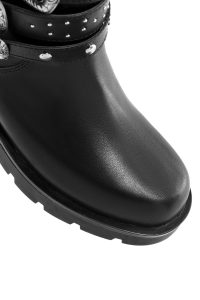 بوت مشکی سگک دار زنانه دری مد