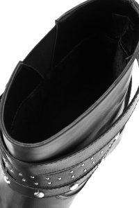 بوت مشکی سگک دار زنانه دری مد