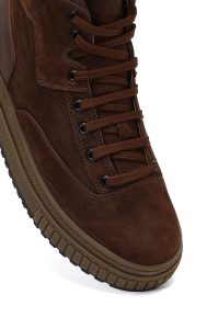 بوت نبوک مردانه قهوه‌ای بندی دری‌مد