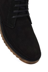 بوت نبوک مردانه مشکی زیپ‌دار دری‌مد