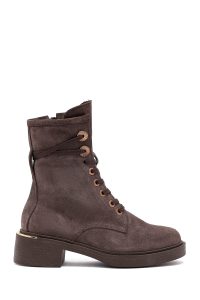 بوت پستچی جیر زنانه ویزون بندی زیپ‌دار دری‌مد