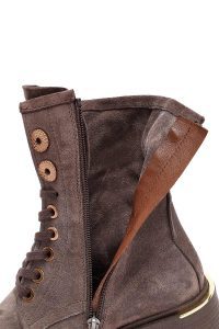 بوت پستچی جیر زنانه ویزون بندی زیپ‌دار دری‌مد