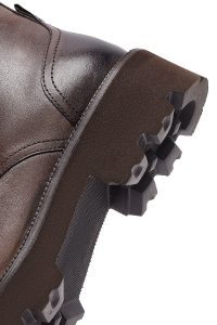 بوت پستچی چرمی زنانه قهوه‌ای زیپ‌دار دری‌مد