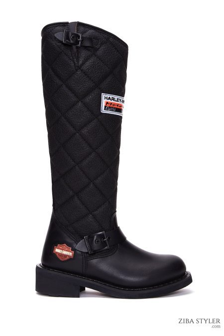 بوت چرم زیپ دار زنانه هارلی دیویدسون مشکی Laconia Hi Zipper