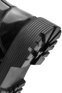 بوت چرم مشکی زیپ دار مردانه دری مد